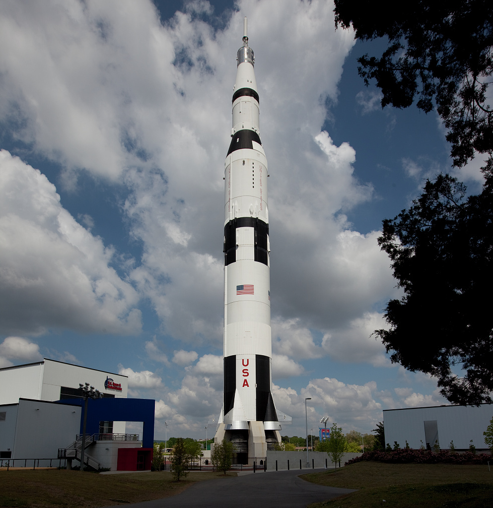Saturn V landmark in Huntsville, Alabama